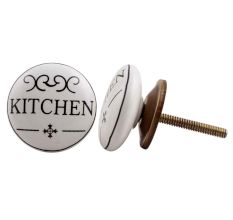 Kitchen Flat Ceramic Drawer Knob